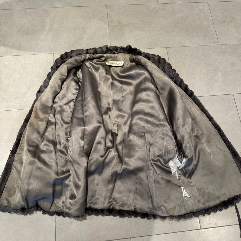Genuine Rabbit Fur Coat - Picture 7 of 9